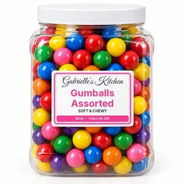 Gallon jar of Gumballs Assorted