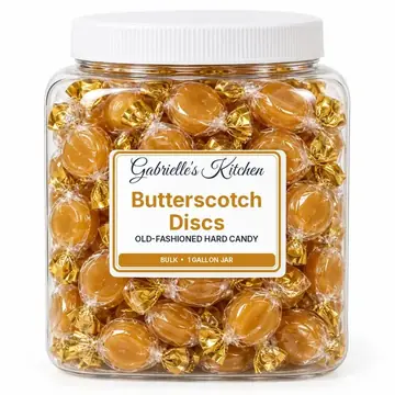 Gallon jar of Butterscotch Discs