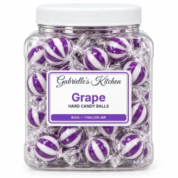Gallon jar of Grape Hard Candy Balls
