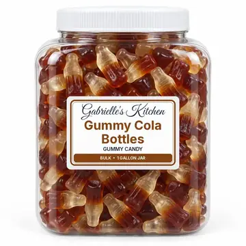 Gallon jar of Gummy Cola Bottles