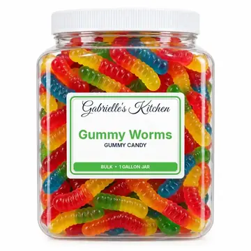 Gallon jar of Gummy Worms