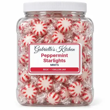Gallon jar of Peppermint Starlights