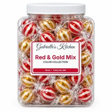 Gallon jar of Red & Gold Mix