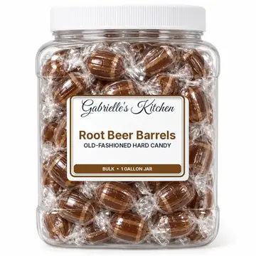 Gallon jar of Root Beer Barrels
