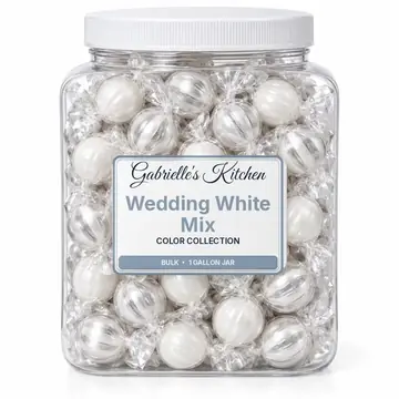 Gallon jar of Wedding White Mix